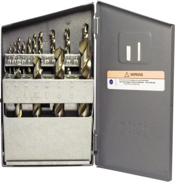 Drill Bit Set: Jobber Length Drill Bits, 14 Pc, 118 ° MPN:090614