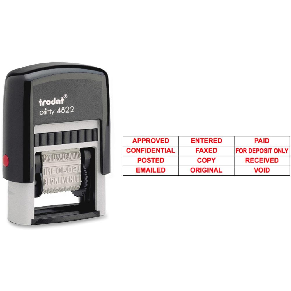 U.S. Stamp & Sign 12-In-1 Message Stamp, Red (Min Order Qty 4) MPN:80716