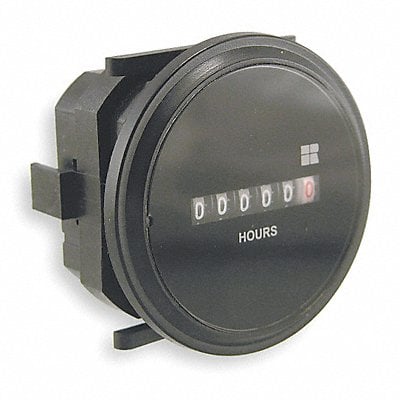 Hour Meter AC Quartz Flush Round 6 Digit MPN:722-0003