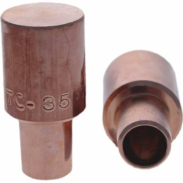 Spot Welder Tips, Tip Type: Male Cap C Nose (Flat)  MPN:122-3035