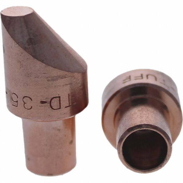 Spot Welder Tips, Tip Type: Male Cap D Nose (Offset)  MPN:122-4035