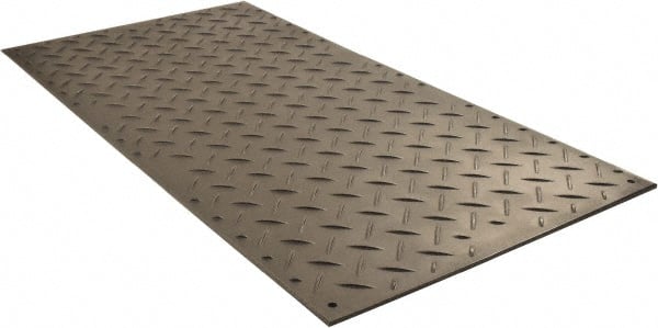 6' Long x 3' Wide HDPE Diamond Tread Ground Protection Matting MPN:AM36S1