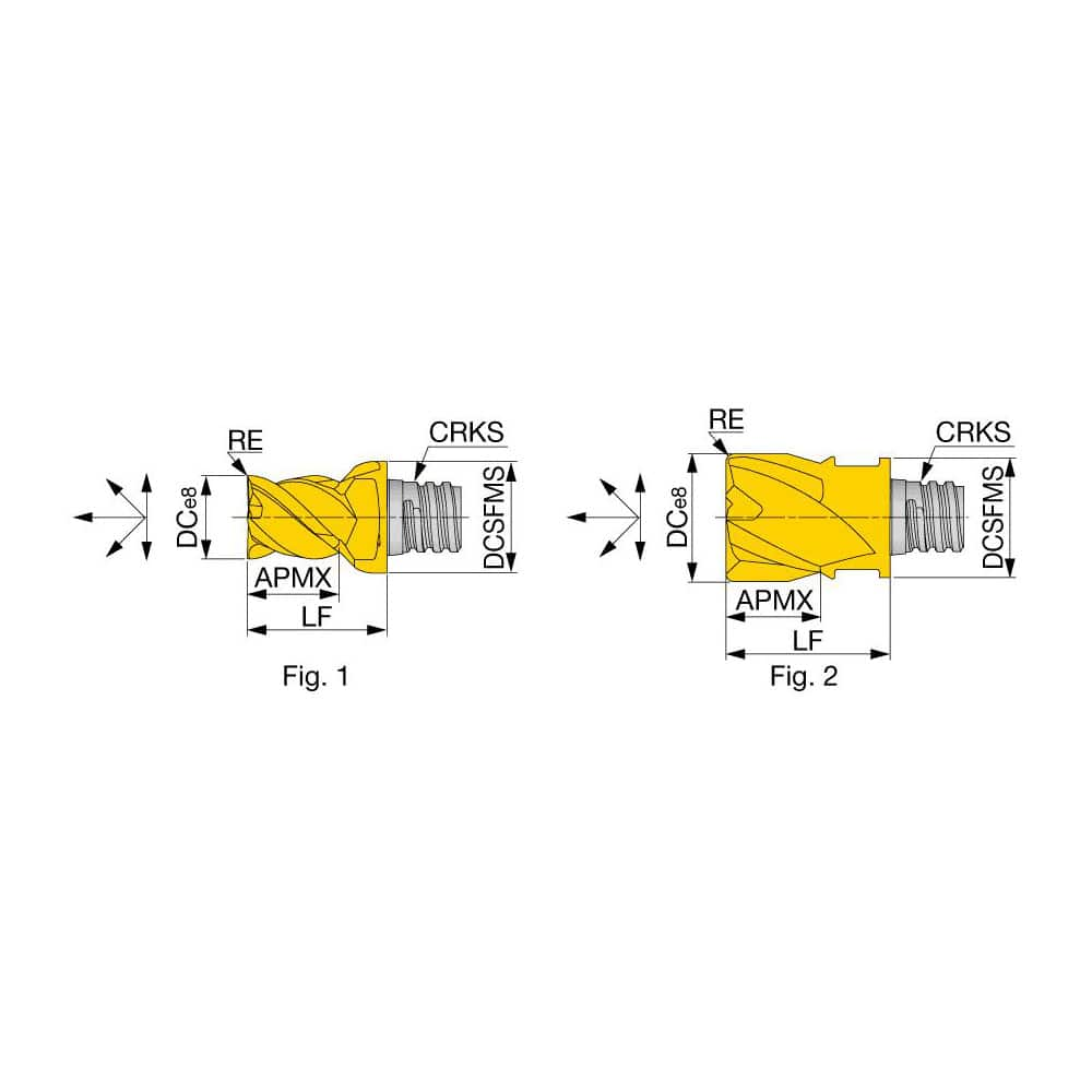 Corner Radius End Mill Head: 4 Flutes MPN:6848478