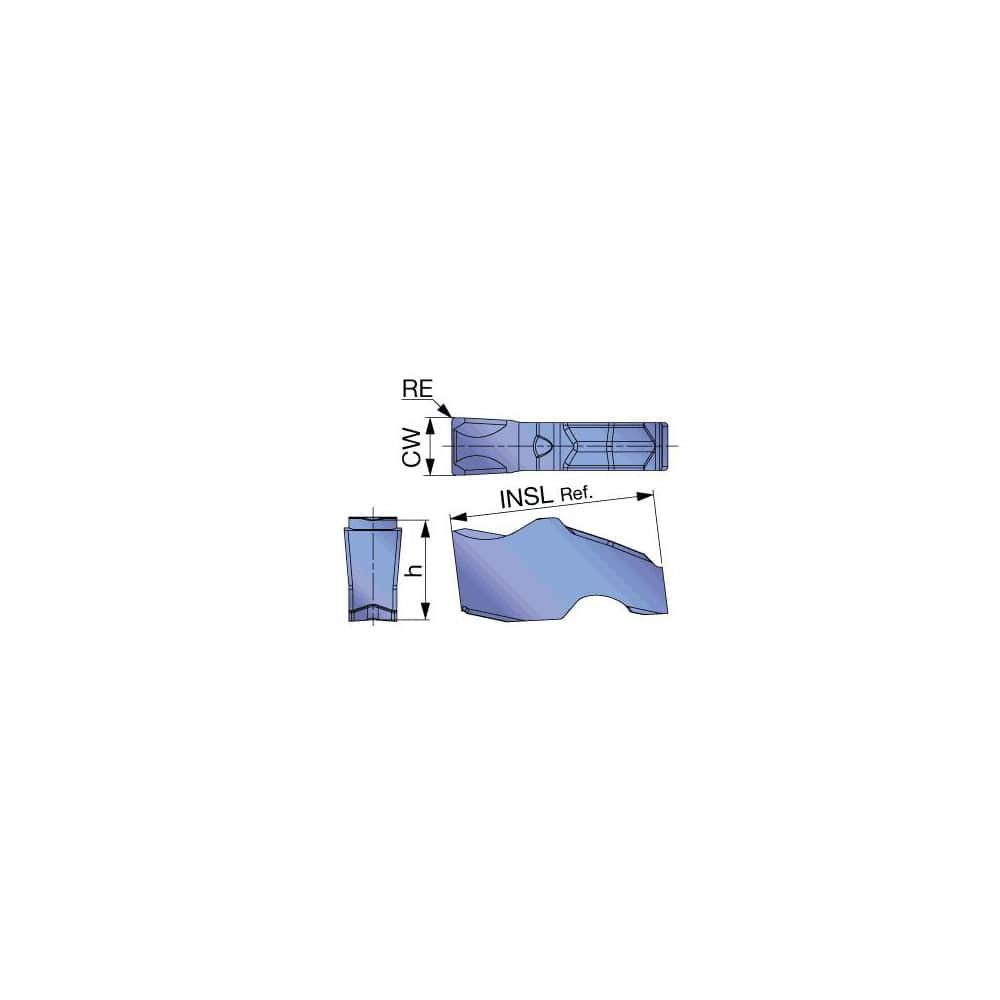 Cutoff Insert: QGM3-020 AH7025, Carbide, 0.118