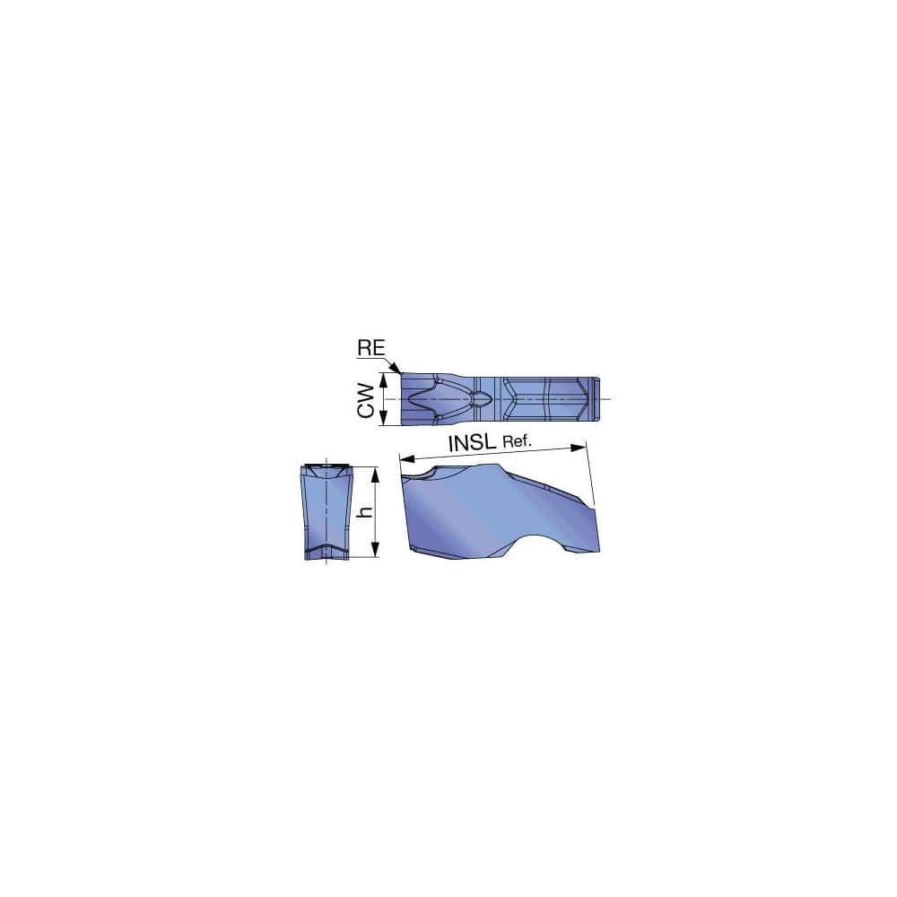 Cutoff Insert: QGS2-020 AH7025, Carbide, 0.079