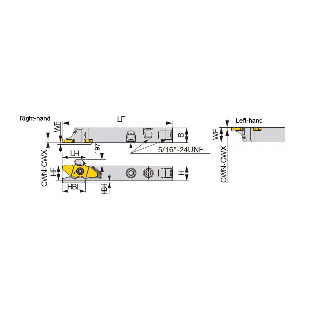 Indexable Cutoff Toolholder: 0.4134