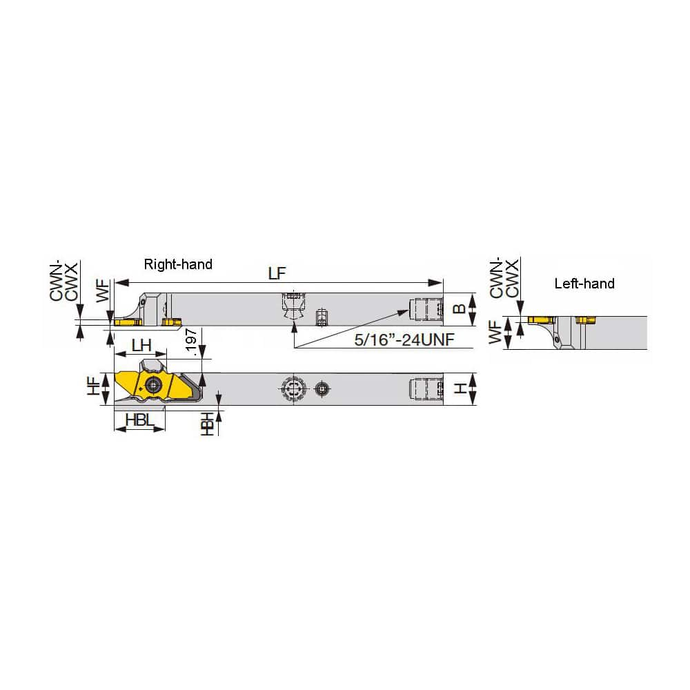 Indexable Cutoff Toolholder: 0.4134