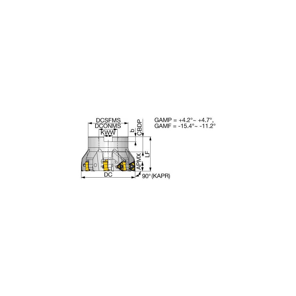 Indexable Square-Shoulder Face Mill:  TPTN12M100B32.0R07,  32.0000