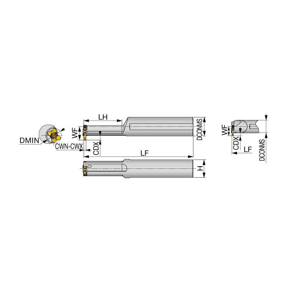 Indexable Grooving Toolholder: A12H-STCIR10-D120 MPN:6842836