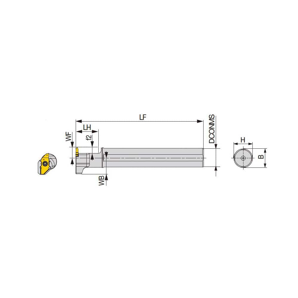 Indexable Threading Toolholder: External, Left Hand, Uses JXTG12FR/JXPG06R/JXPG12R Inserts, 18 x 3/4