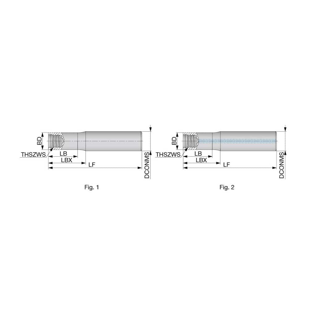 Replaceable Tip Milling Shank: Series VSSD, 25 mm Straight Shank MPN:6717402