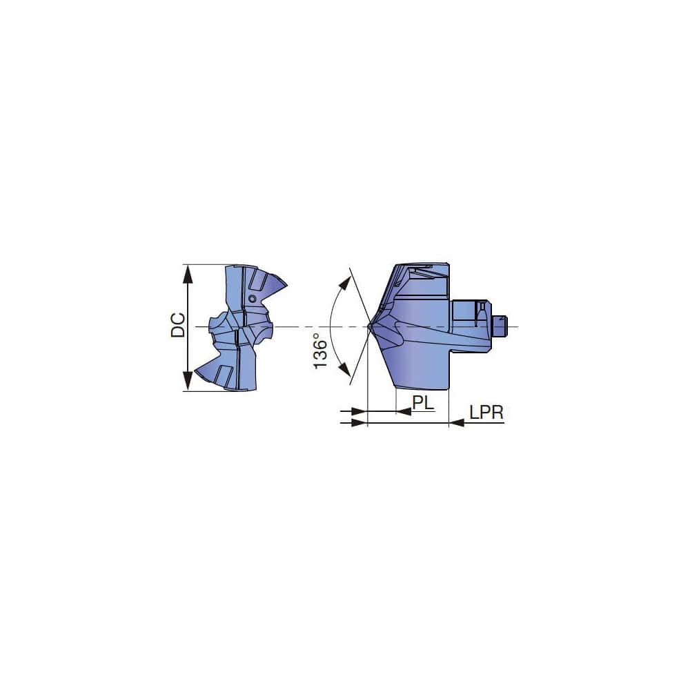 Replaceable Drill Tip:  DMC182 AH9130,  136 ° N/A MPN:6758213