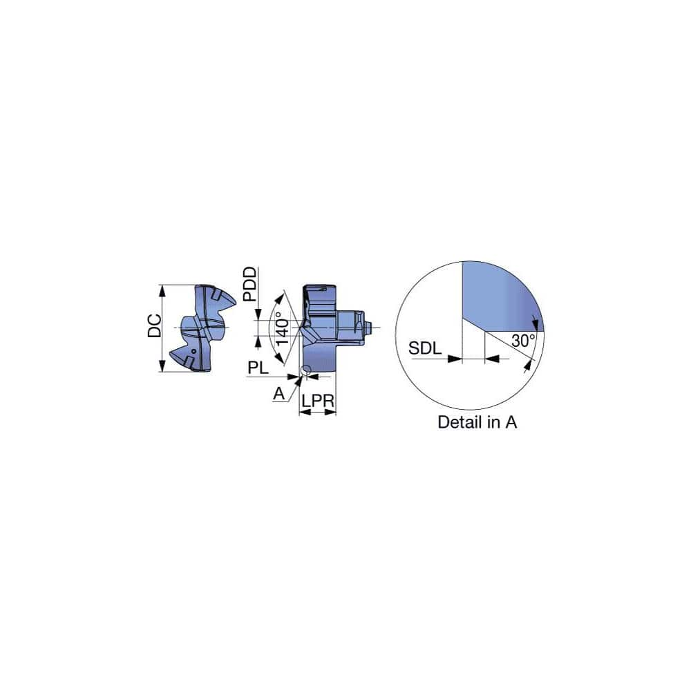 Replaceable Drill Tip:  DMF170 AH9130,  180 ° N/A MPN:6791403