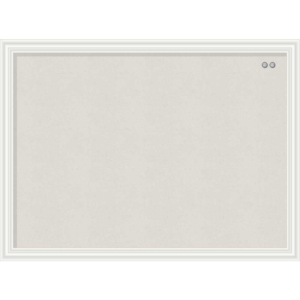 U Brands Linen Bulletin Board, 23in X 17in, White Wood Decor Frame (Min Order Qty 3) MPN:UBR3264U0001