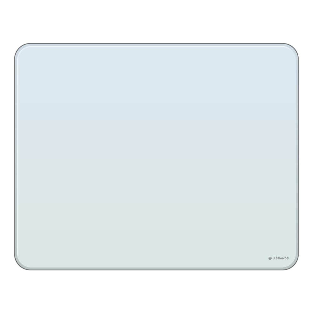 U Brands Frameless Magnetic Cubicle/Wall Glass Dry Erase Board, 20in X 16in, Frosted White (Min Order Qty 2) MPN:3032U00-01