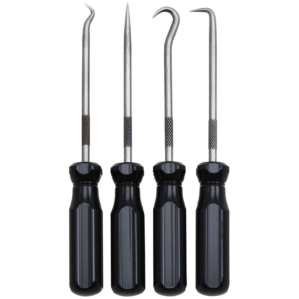 Scribe & Probe Sets, Type: Hook & Pick Scriber Set, Number of Pieces: 4, Overall Length: 5-1/16 in, Includes: Screw Driver Handles, Number Of Pieces: 4 MPN:PSP-4