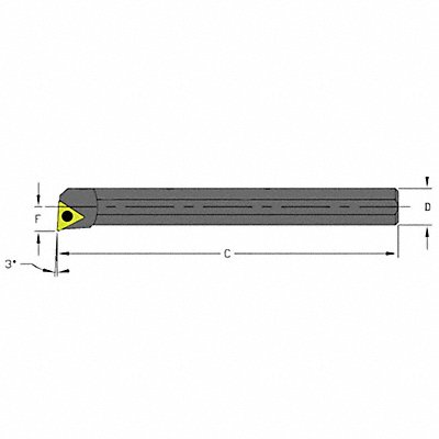 Indexable Boring Bar 0.3950 HSS MPN:A05G STUCL1.2-167