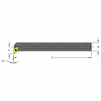 Indexable Boring Bar 0.7200 HSS MPN:A08M SDUCL2