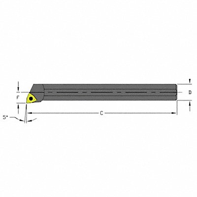 Indexable Boring Bar 0.6000 HSS MPN:A08M SWLCL2-281