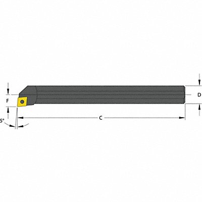 Indexable Boring Bar 0.1750 HSS MPN:S02.5G SCLDL1.2