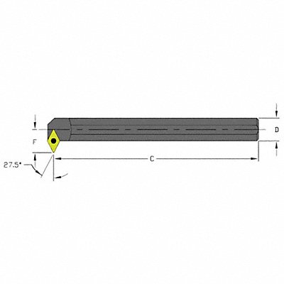 Indexable Boring Bar 0.9200 HSS MPN:S10Q SDNCR2