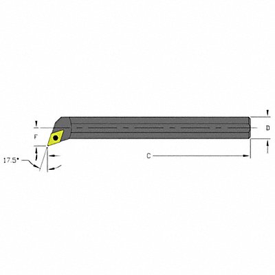 Indexable Boring Bar 0.7600 HSS MPN:S10Q SDQCR2