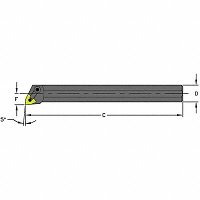 Indexable Boring Bar 0.9200 HSS MPN:S12R MWLNR3