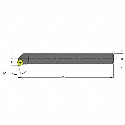 Indexable Boring Bar 1.1850 HSS MPN:S16R SSKCR4