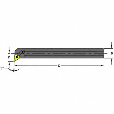 Indexable Boring Bar 1.3100 HSS MPN:S16S MDUNR3