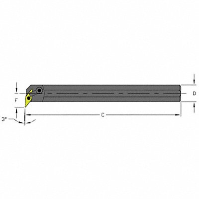 Indexable Boring Bar 1.4350 HSS MPN:S16S MVUNR3