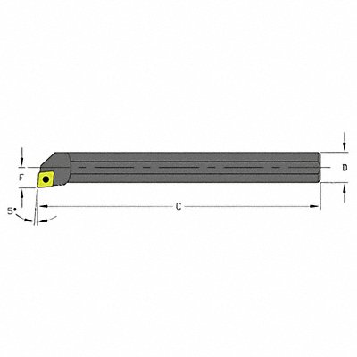 Indexable Boring Bar 1.1850 HSS MPN:S16T SCLCR3