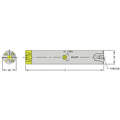 Indexable Boring Bar 1.2600 MPN:SCFT B1000-16