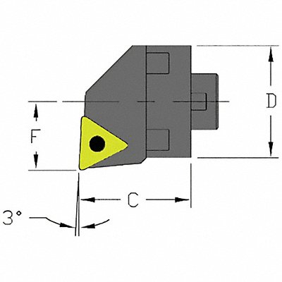 Indexable Cutting Head TCMT 1.2000 MPN:MH16 STUCR2-CFT