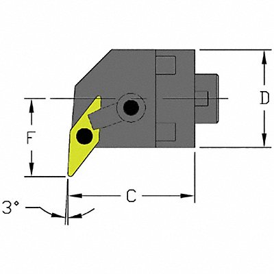 Indexable Cutting Head VNMG 2 MPN:MH24 MVUNR3-CFT