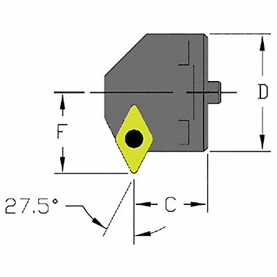 Indexable Cutting Head DCMT 1.2990 MPN:SH16 SDNCL2