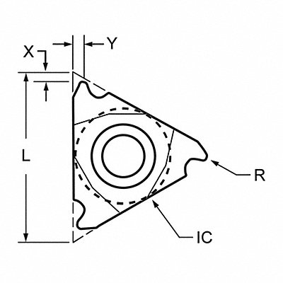 Threading Insert 3JIRA Triangle MPN:3JIRA60