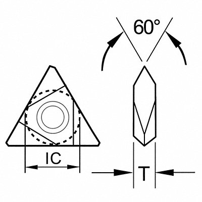Triangle Turning Insert TNMC Carbide MPN:TNMC-43NV