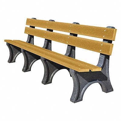 Outdoor Bench 96 in L. 10 in W Woodtne MPN:21-CDR8