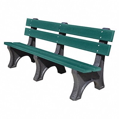 Outdoor Bench 72 in L 48 in H Green MPN:21-GRN6