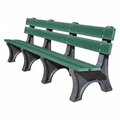 Outdoor Bench 96 in L 48 in H Green MPN:21-GRN8