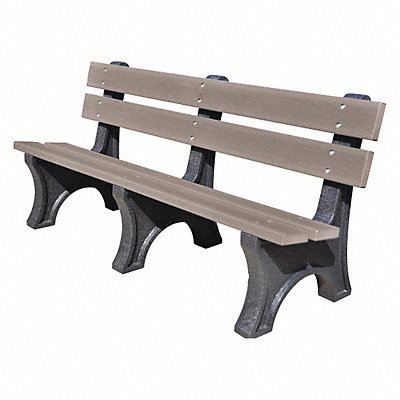 Outdoor Bench 72 in W 48 in H Gray MPN:21-GRY6