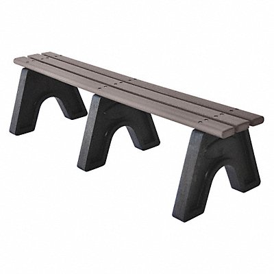 Outdoor Bench 72 in L 16 in H Gry MPN:22-GRY6