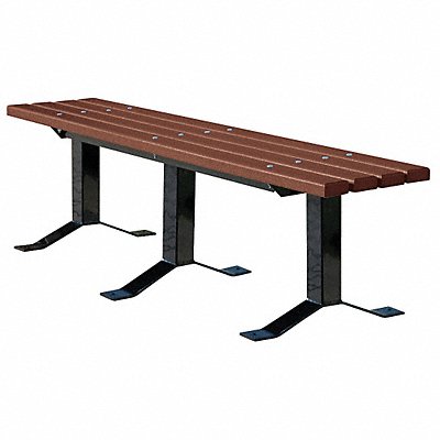 Outdoor Bench 72 in L Brown Plastic MPN:952SM-BRN6