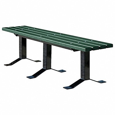 Outdoor Bench 72 in L Green Plastic MPN:952SM-GRN6