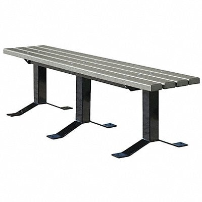 Outdoor Bench 72 in L Gray PLSTC MPN:952SM-GRY6