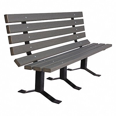 Outdoor Bench 96 in L Gray RCYCLD PLSTC MPN:982SM-GRY8