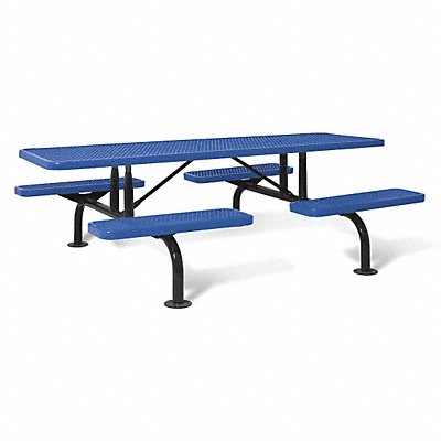 Picnic Table Blue 30 in H 96 in W MPN:239SM-V-Blue