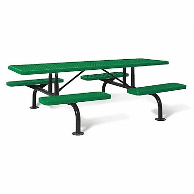 Picnic Table Green 30 in H 96 in W MPN:239SM-V-Green