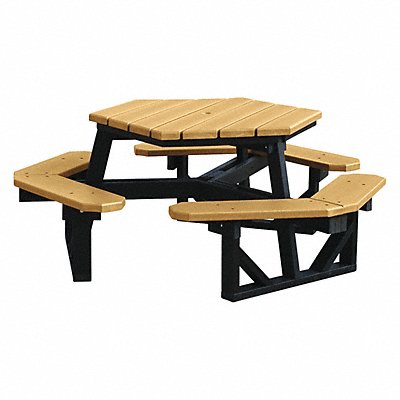 Picnic Table Cedar 72 in W Hexagon MPN:26-HEX-CDR