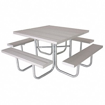 Picnic Table 76 W x76 D Silver MPN:358-A48